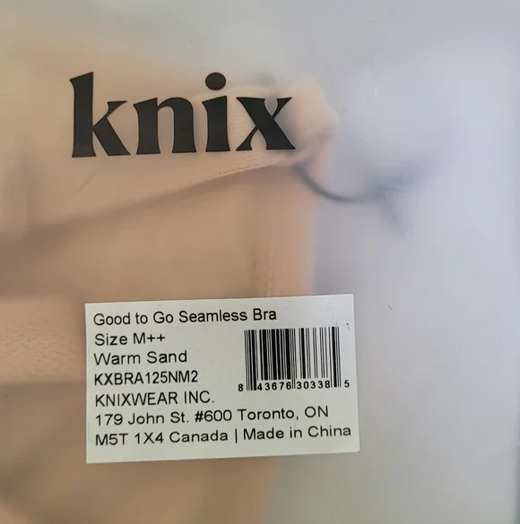 Knix Good To Go Seamless Bra Warm Sand NWT M++ - Picture 5 of 6